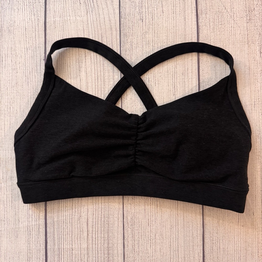 Vuori Daily Form Bra Black BlissBlend Form Cross Back Sports Bra Small Women's